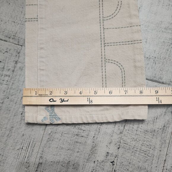 VINTAGE Marithe Francois Girbaud Jeans Men 29 Beige All Over Print 29x31 - Picture 16 of 16